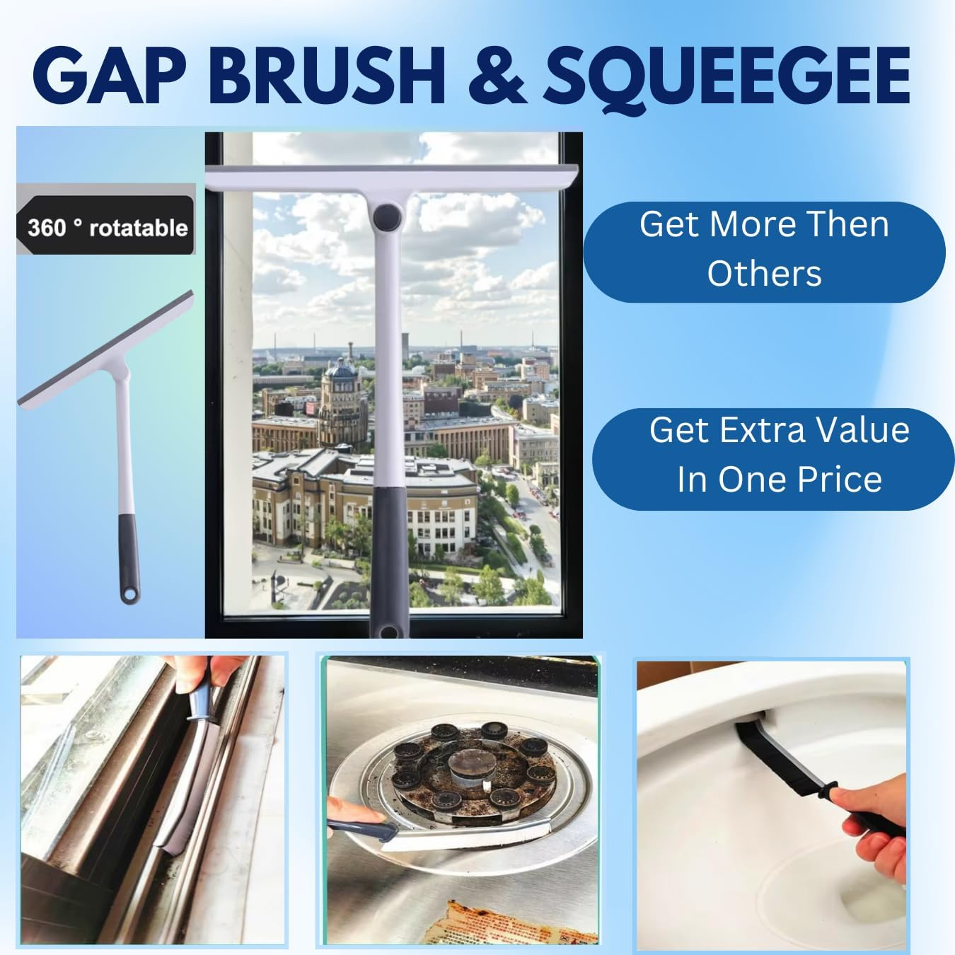 10 in 1 Electric Spin Scrubber Cordless Cleaning Brush Head Long Handle Spin Scrubber & Gap Cleaning Brush Window Cleaning Tools 8 Brush Heads for Bathroom,Floor,Tile, Kitchen & Grout Cleaning