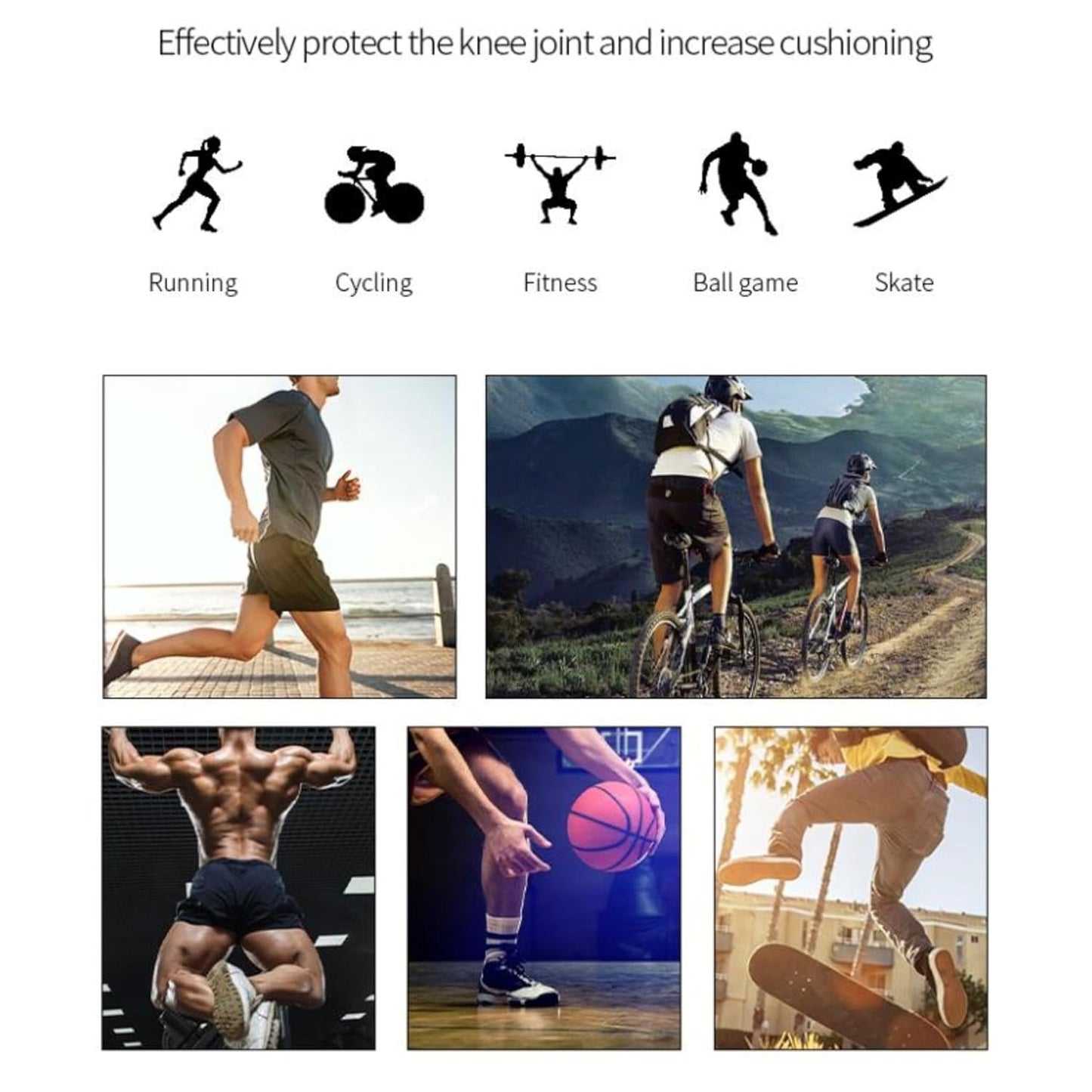 2 Pack Knee Braces for Men and Women Compression Knee Support Sleeves for Running, Sports, Arthritis, ACL, Meniscus Tear, Weightlifting & Knee Pain Relief Comfortable & Breathable Design