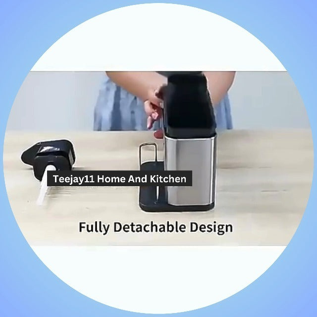 Dish Soap Dispenser Kitchen 3 in 1 Sink Organizer Stainless Steel with Sponge Caddy and Brush Holder for Kitchen Sink Organizer Soap Dispenser Set Pump Dispenser with Drip Tray & Drain Hole