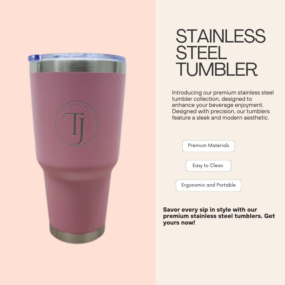 Teejay11 30 oz Stainless Steel Travel Mug with Lid Double Wall Vacuum Insulated Coffee Tumblers Keeps Drinks Hot or Cold 30oz Tumbler Ideal for Water,Ice Coffee, Tea, Smoothie & More