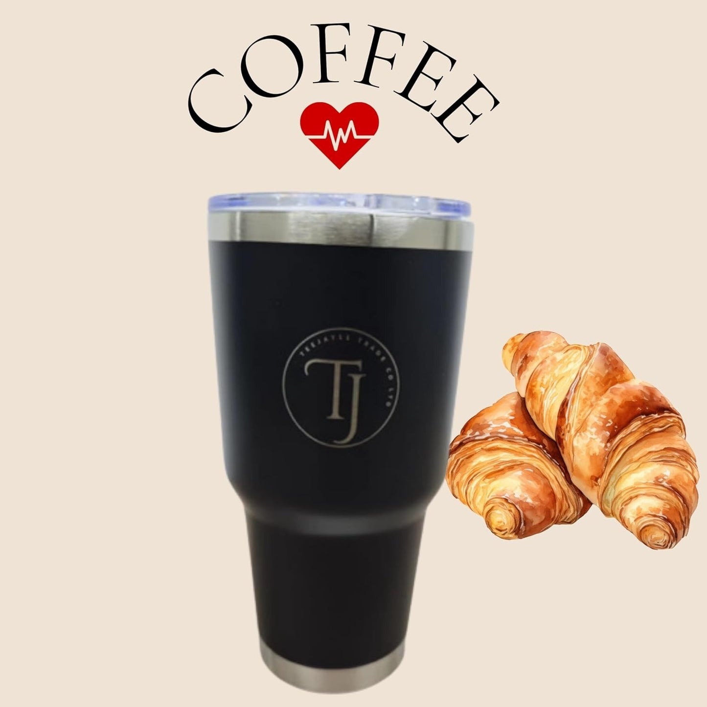 Teejay11 30 oz Stainless Steel Travel Mug with Lid Double Wall Vacuum Insulated Coffee Tumblers Keeps Drinks Hot or Cold 30oz Tumbler Ideal for Water,Ice Coffee, Tea, Smoothie & More
