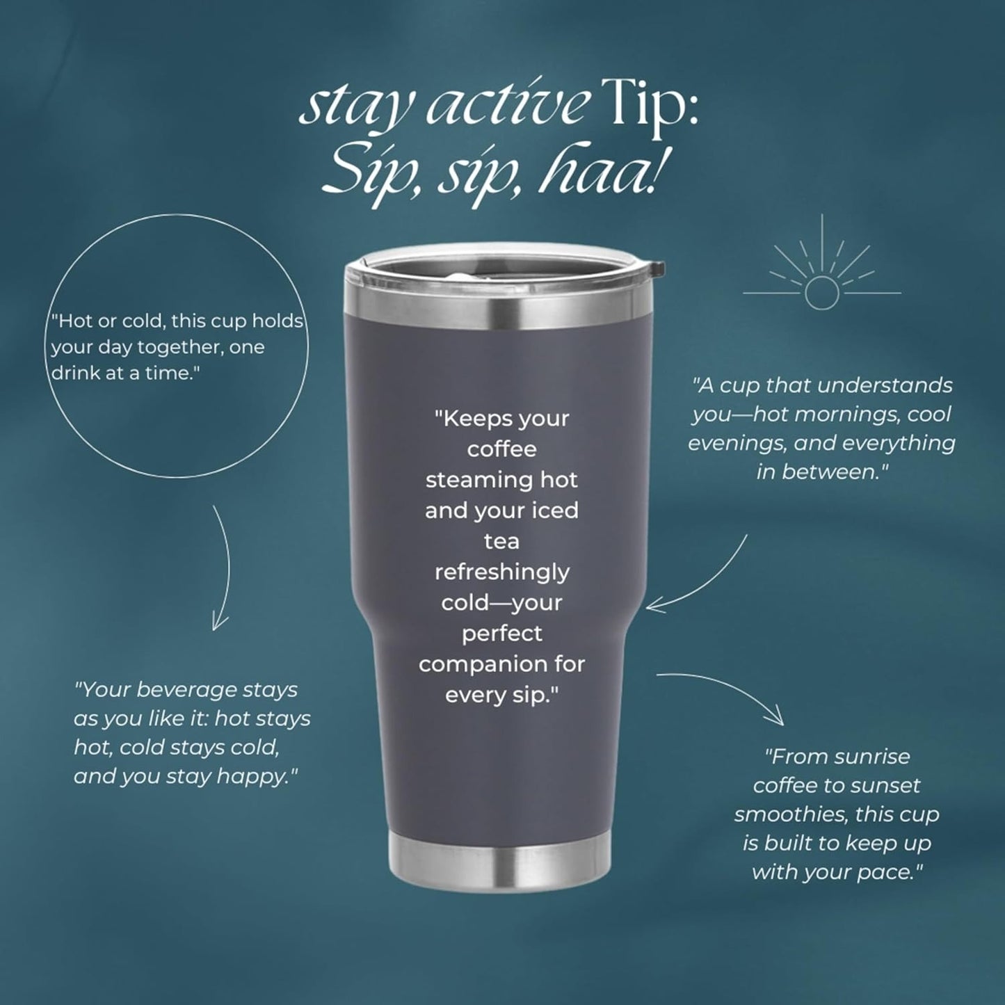 Teejay11 30 oz Stainless Steel Travel Mug with Lid Double Wall Vacuum Insulated Coffee Tumblers Keeps Drinks Hot or Cold 30oz Tumbler Ideal for Water,Ice Coffee, Tea, Smoothie & More