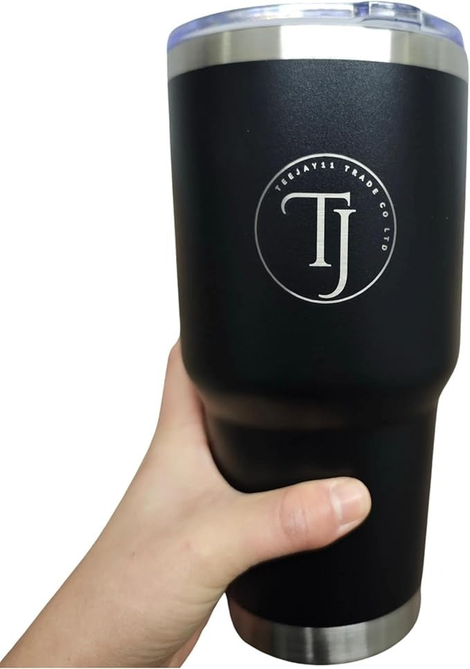Teejay11 30 oz Stainless Steel Travel Mug with Lid Double Wall Vacuum Insulated Coffee Tumblers Keeps Drinks Hot or Cold 30oz Tumbler Ideal for Water,Ice Coffee, Tea, Smoothie & More