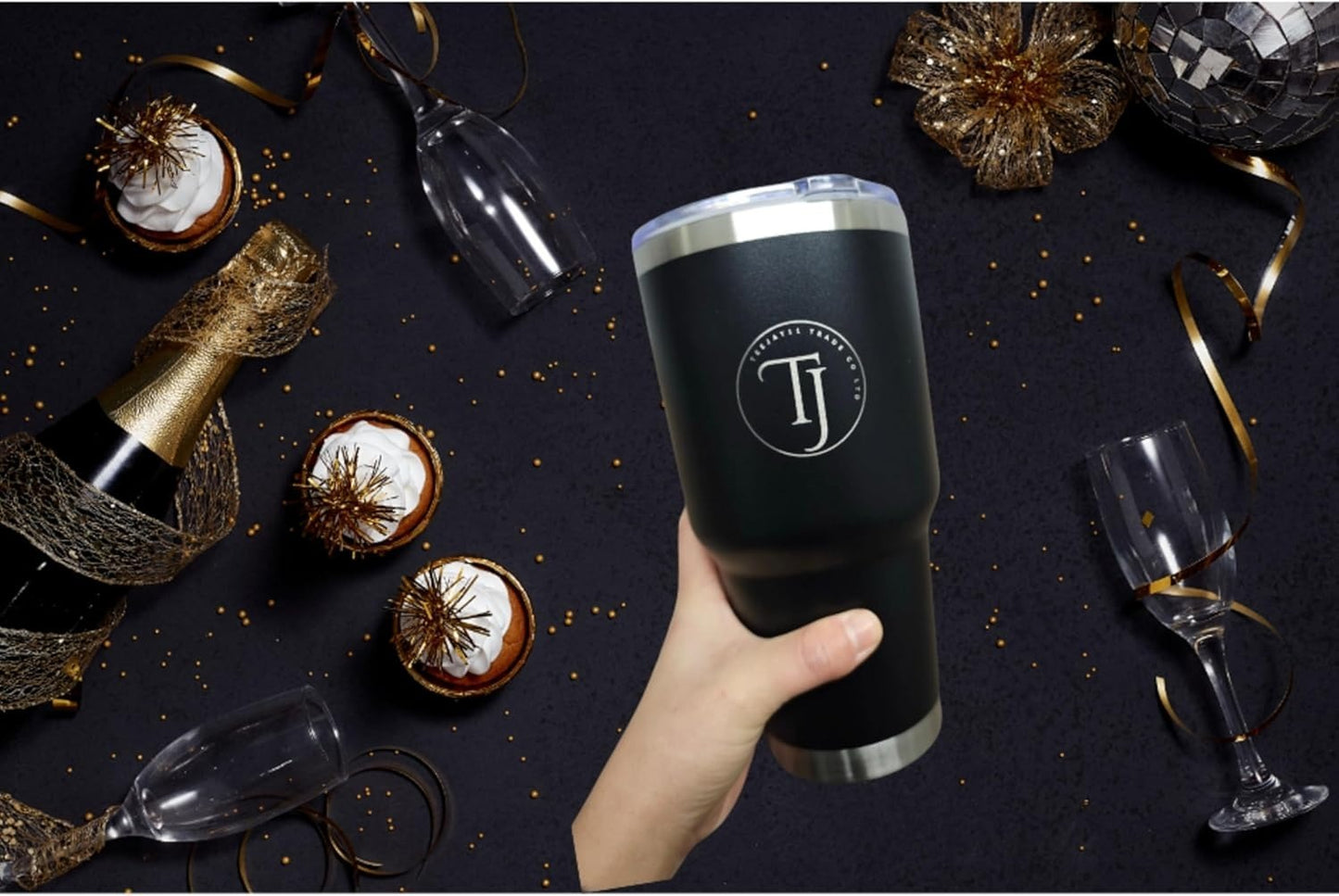 Teejay11 30 oz Stainless Steel Travel Mug with Lid Double Wall Vacuum Insulated Coffee Tumblers Keeps Drinks Hot or Cold 30oz Tumbler Ideal for Water,Ice Coffee, Tea, Smoothie & More