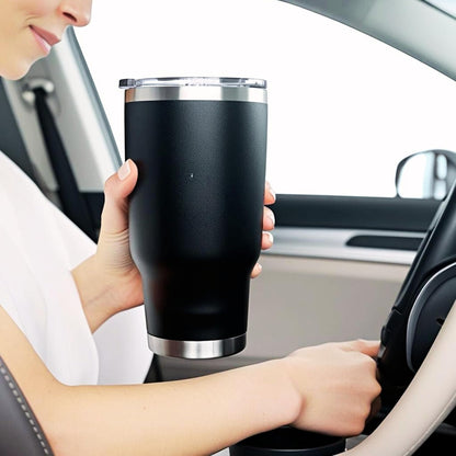 Teejay11 30 oz Stainless Steel Travel Mug with Lid Double Wall Vacuum Insulated Coffee Tumblers Keeps Drinks Hot or Cold 30oz Tumbler Ideal for Water,Ice Coffee, Tea, Smoothie & More