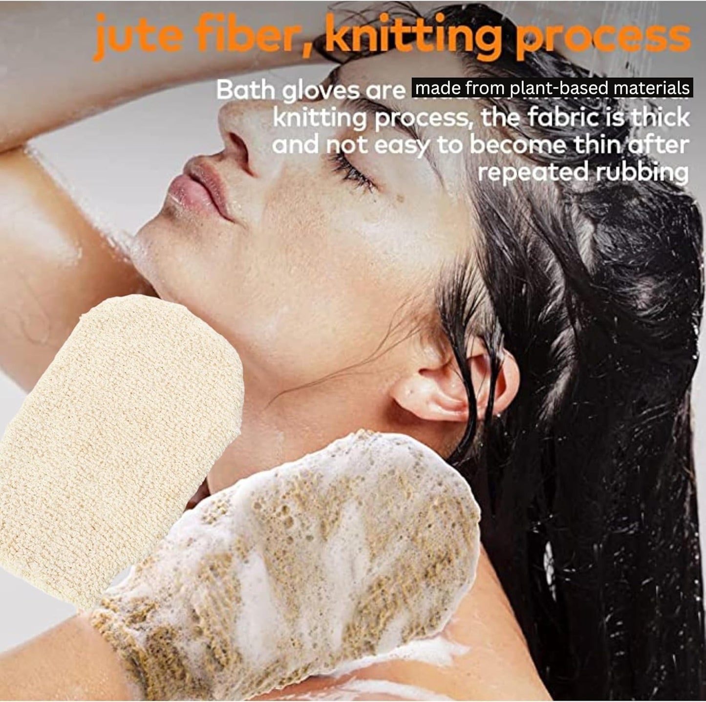 Teejay11 Exfoliating lymphatic Dry Brush Spa Set Body Care Exfoliating Gloves, Body Scrubber dry brushing body brush, Loofah washcloth mitt for men & women