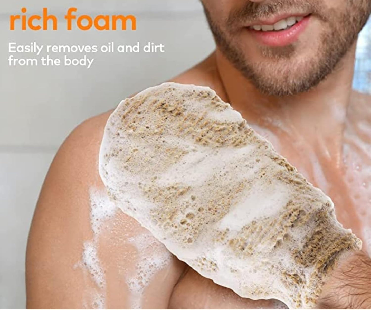 Teejay11 Exfoliating lymphatic Dry Brush Spa Set Body Care Exfoliating Gloves, Body Scrubber dry brushing body brush, Loofah washcloth mitt for men & women