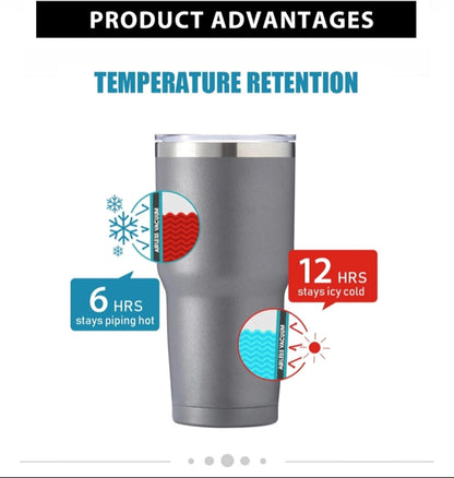 Teejay11 30 oz Stainless Steel Travel Mug with Lid Double Wall Vacuum Insulated Coffee Tumblers Keeps Drinks Hot or Cold 30oz Tumbler Ideal for Water,Ice Coffee, Tea, Smoothie & More